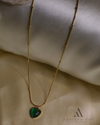 Emerald Heart Glow Pendant Necklace