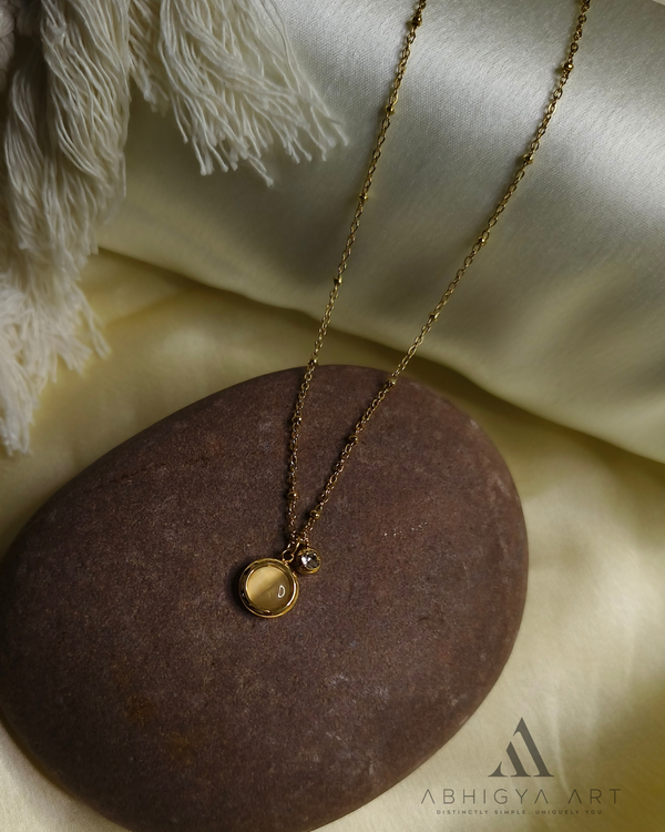 Golden Glow Dual Charm Necklace
