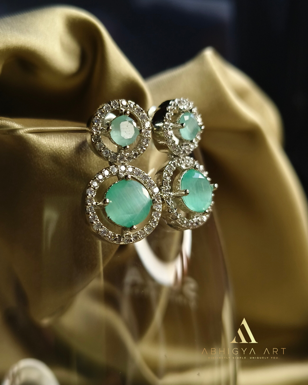 Luxe Crystal Halo Drop Earrings