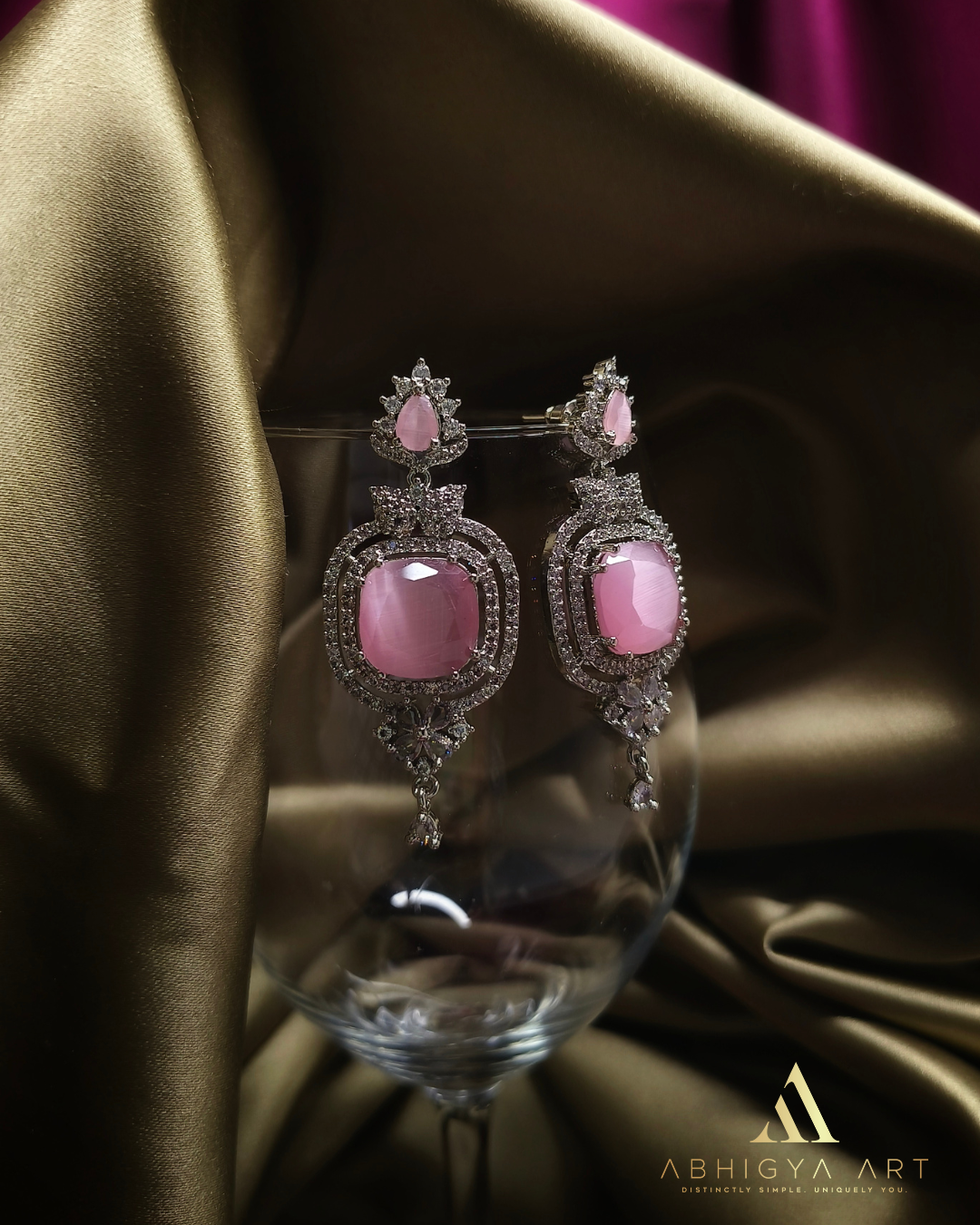 Blush Royale Statement Earrings