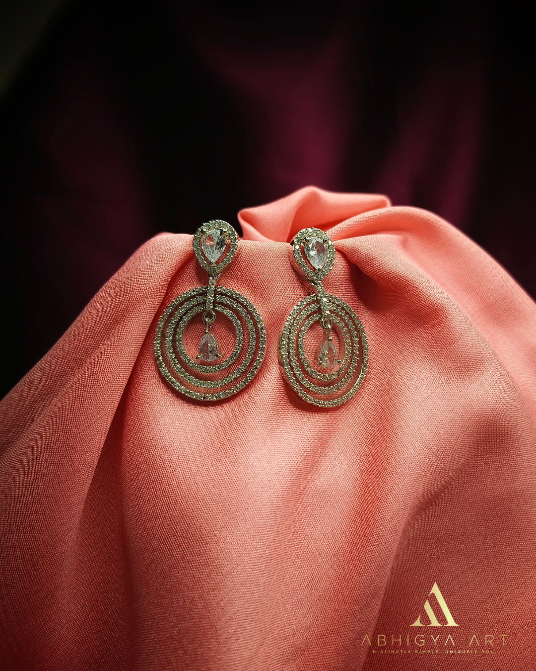 Crystal Radiance Hoop Drop Earrings