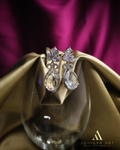 Luxurious AD Earrings with Teardrop Crystal Design