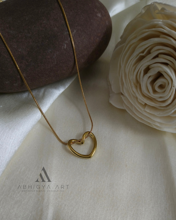 Open Heart Gold Pendant