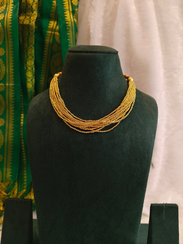 Multi-Strand Gold Thushi Collar
