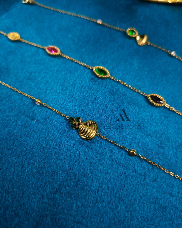 Gemstone Station Chain Bracelet