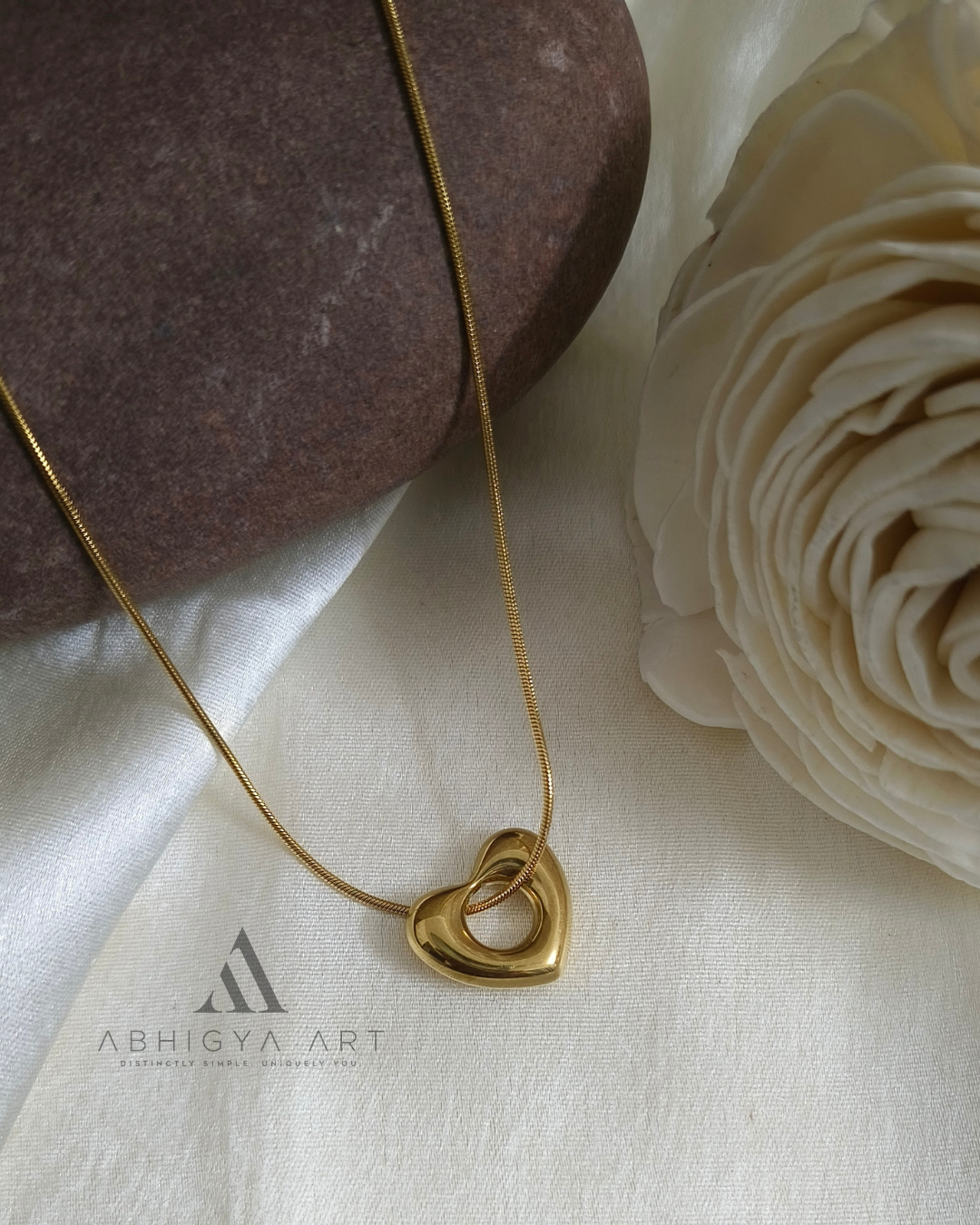 Knotted Heart Gold Pendant