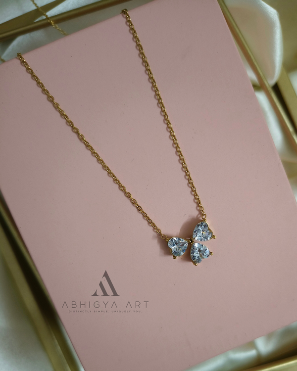 Twin Blue Crystal Pendant