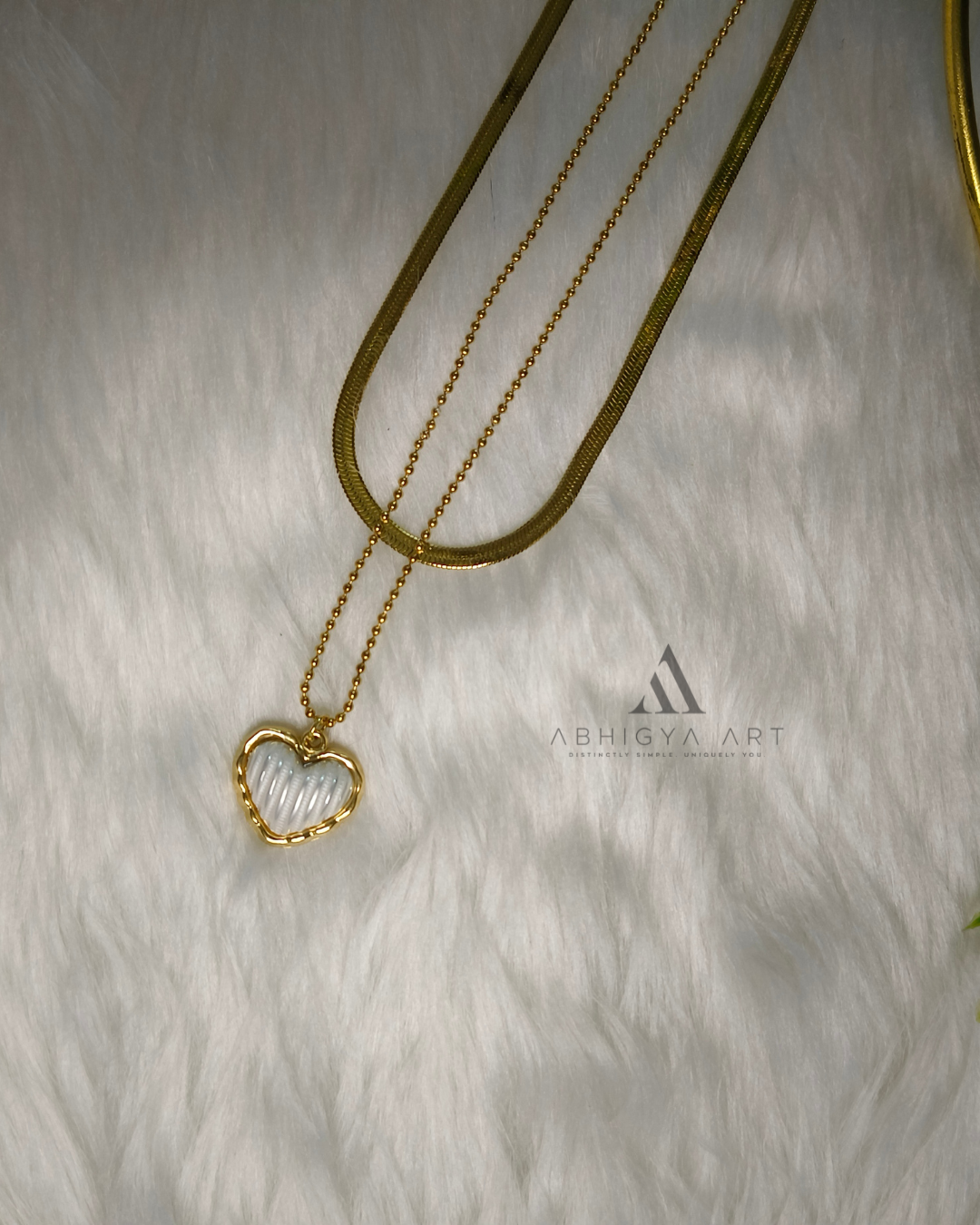 Pearl Heart Gold Pendant
