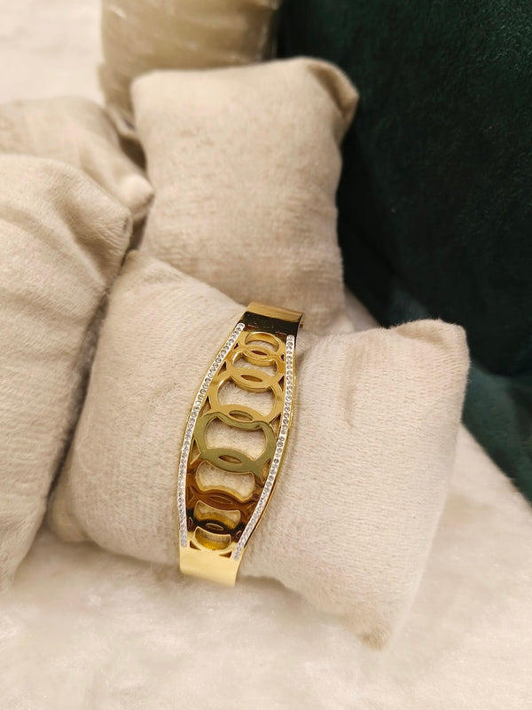 Oval Link CZ Bangle