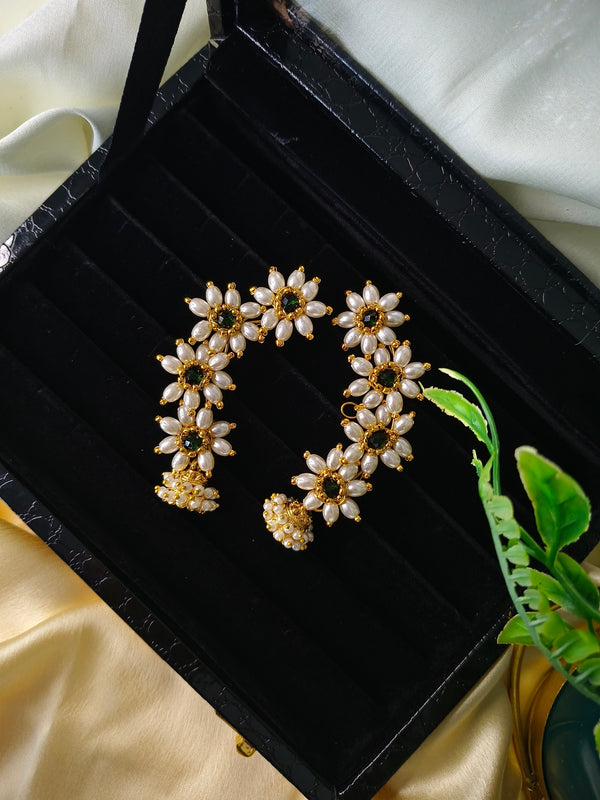 Pearl Blossom Jhumka Ear Cuff