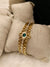 Emerald Blossom Filigree Bangle - Abhigya Art