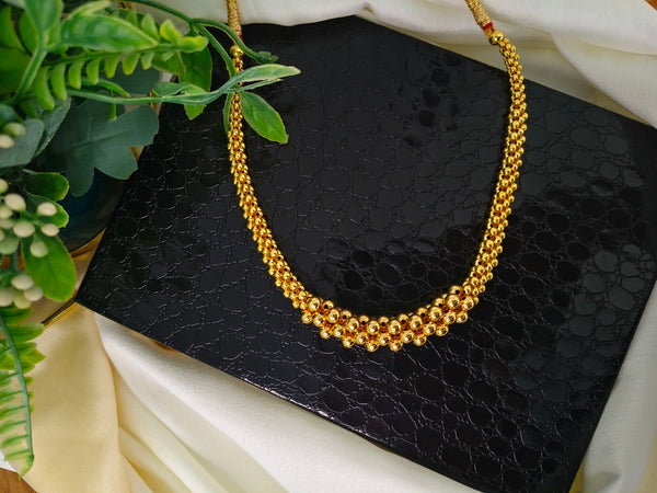 Fine Gold Beaded Short Necklace