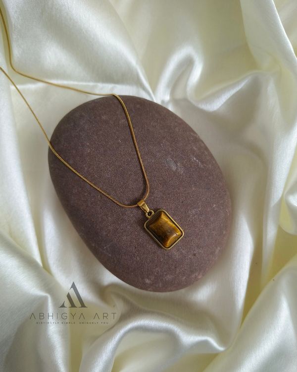 Tiger Eye Rectangle Pendant