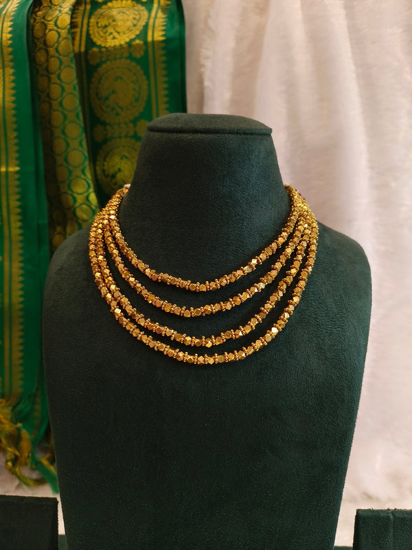 Four-Layer Gold Bead Haar