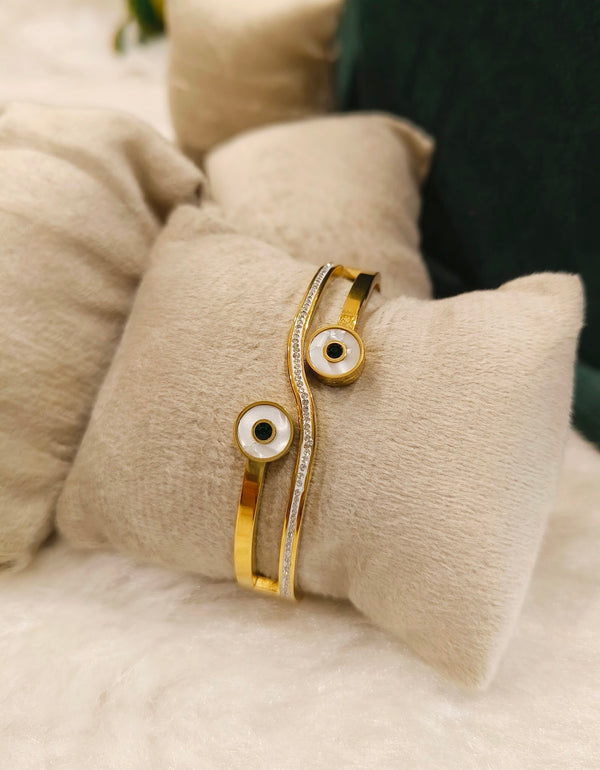 Evil Eye Duo Slim Bangle