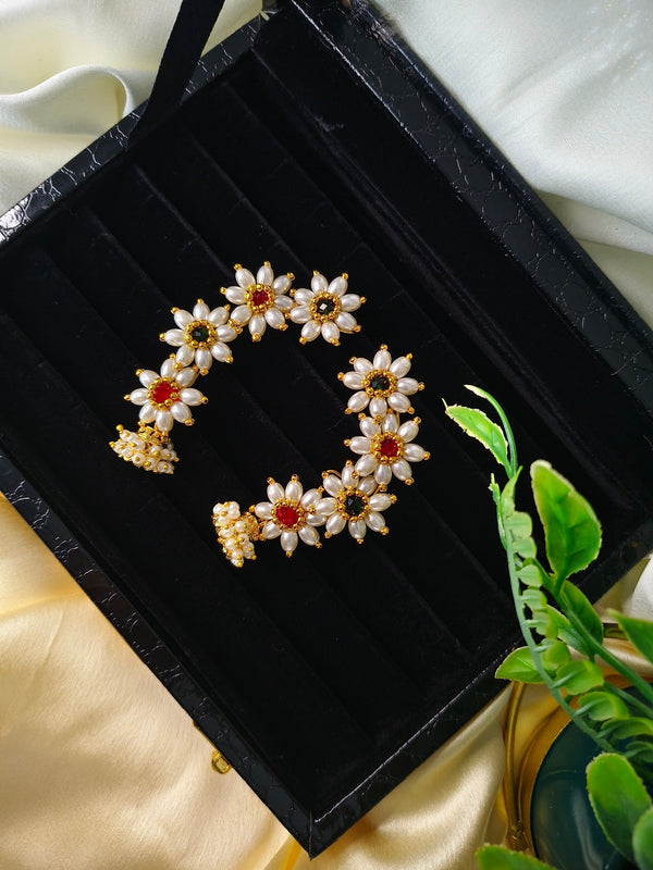 Pearl Daisy Jhumka Ear Cuff