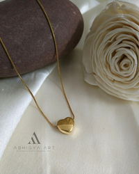 Petite Puff Heart Pendant - Abhigya Art