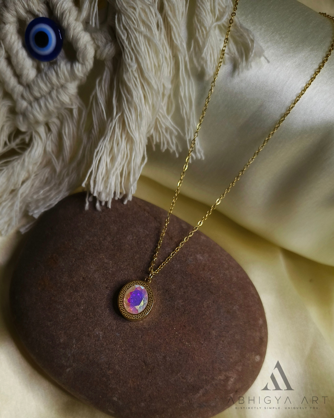 Mystic Aura Opal Pendant Necklace