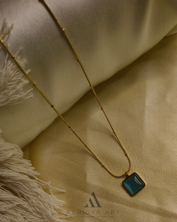 Azure Glow Pendant Necklace