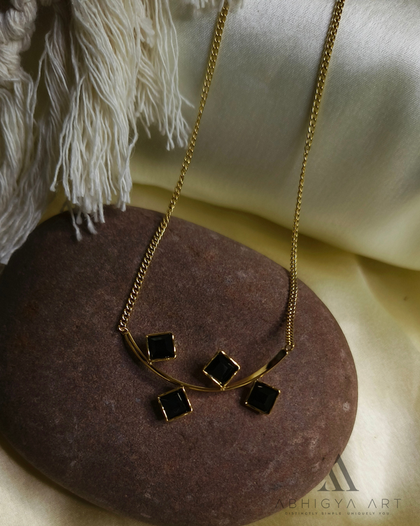Midnight Grace Black Stone Necklace