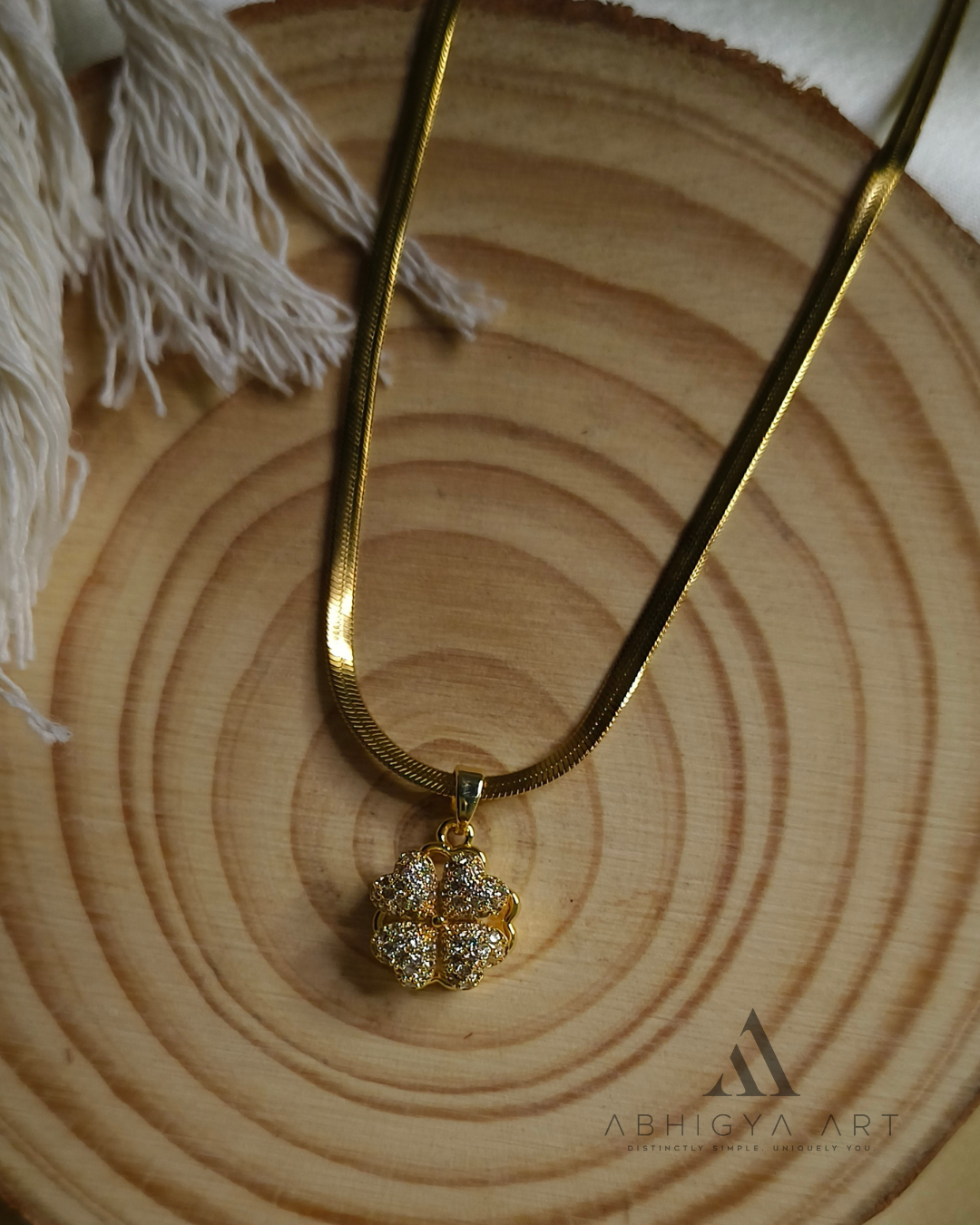 Golden Blossom Pendant Necklace