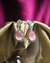 Elegant Pink Teardrop AD Earrings