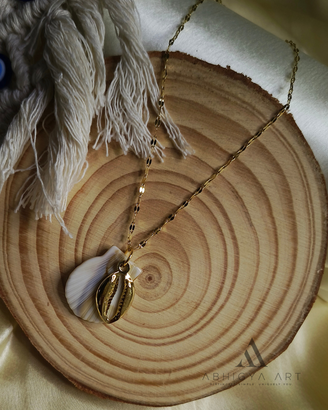 Ocean Whisper Seashell Pendant Necklace